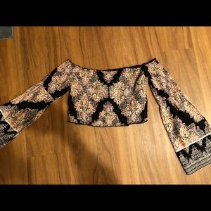 Cute off the shoulder crop top